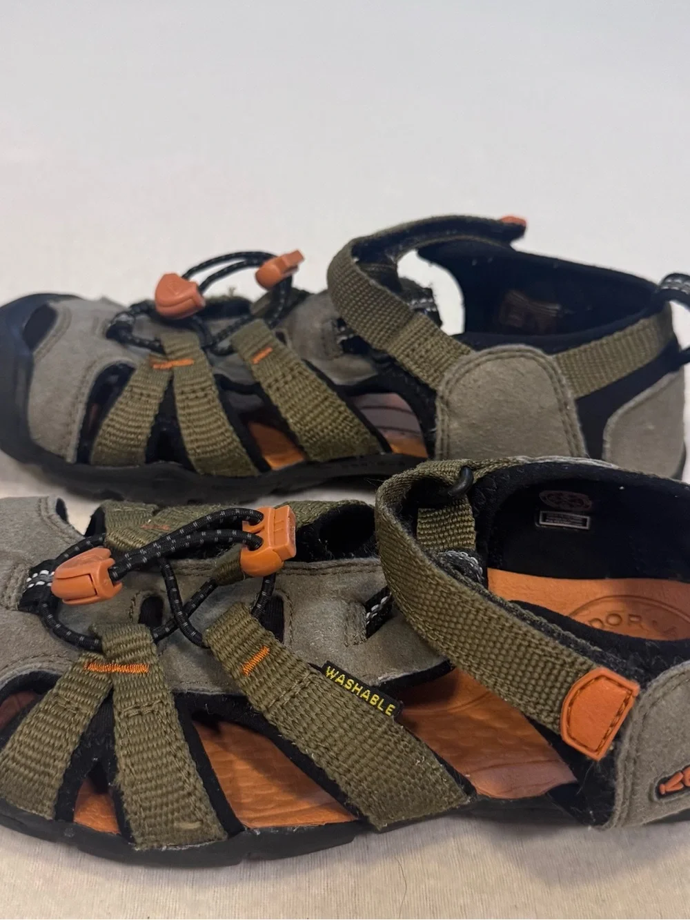 KEEN Seacamp II CNX children's outdoor sandals in dark olive size 2